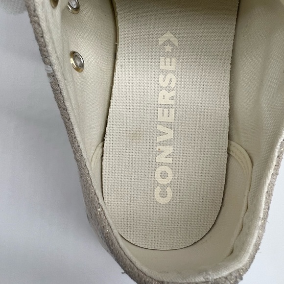 CONVERSE All Star Low Top Chic Gold Shimmer Canvas Sneakers Casual Sneakers - Picture 11 of 15